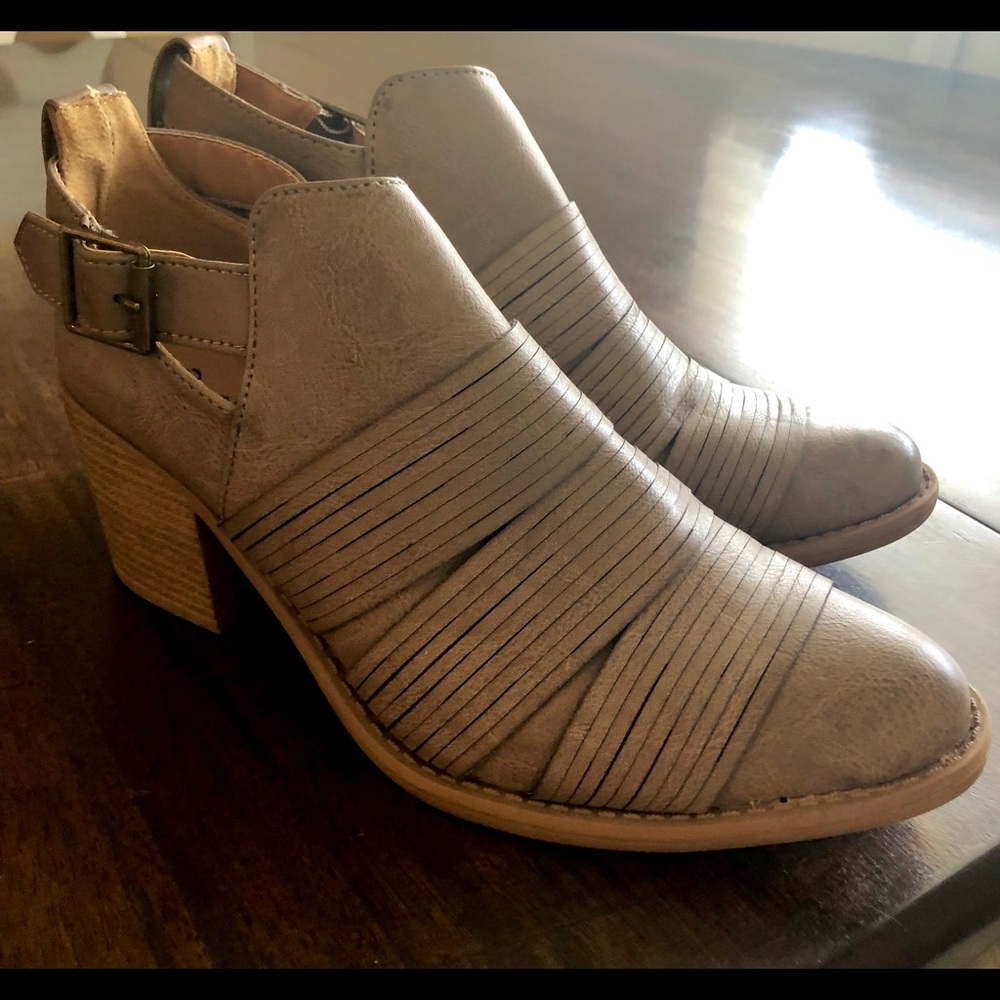 Taupe color booties